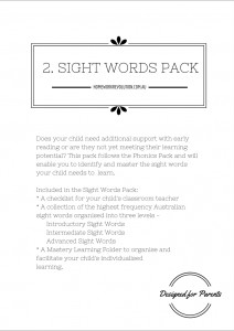 Sight Words Pack